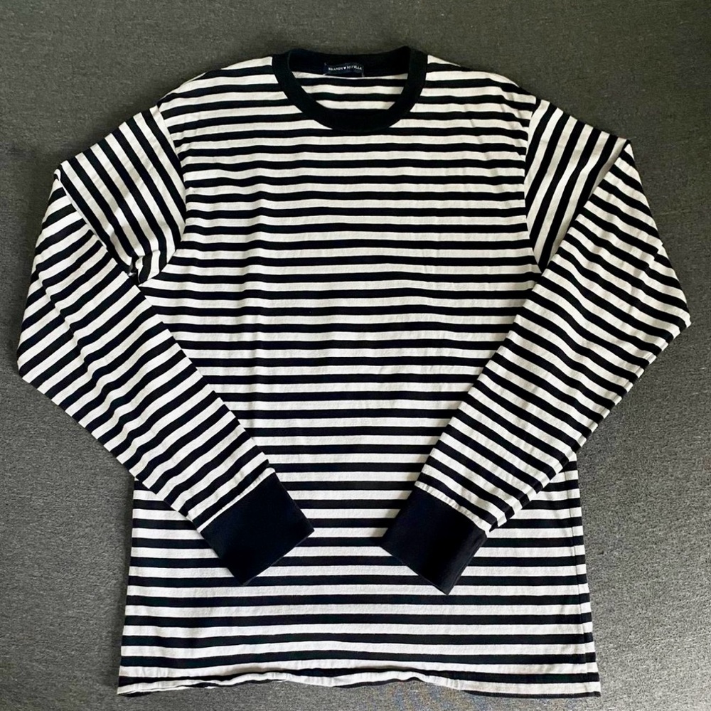 Striped Black and White Long Sleeve Shirt